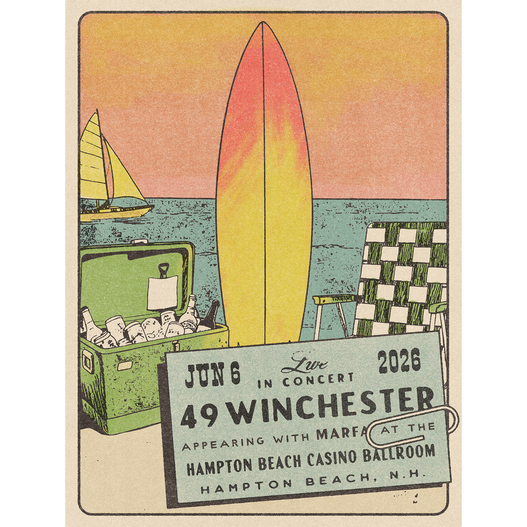 6.6.26 Hampton Beach, NH Poster - Signed