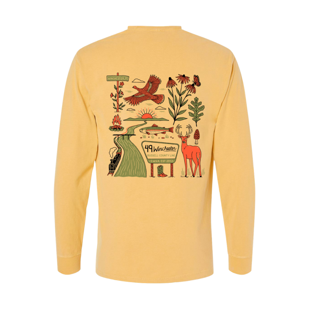 Russell County Line Long Sleeve Tee Back
